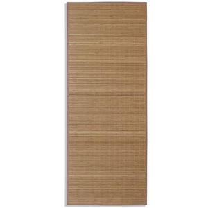 vidaXL Carpet Brown Bamboo, Polypropylene, PVC 31.5 x 78.7 in Bamboo Rug