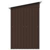 vidaXL Garden Shed Brown Galvanized Steel 76.4x47.6x71.3 in