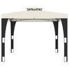 vidaXL Gazebo Cream and Anthracite Powder-coated steel and polyester Large