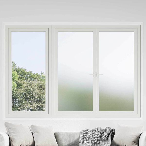vidaXL Self-adhesive Window Film Frosted White 23.62 x 787.40 in PVC