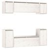 vidaXL TV Cabinet Set of 6 White Solid pine wood Various TV Cabinet