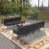 vidaXL Garden Lounge Set Black