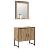 vidaXL Bathroom Furniture Set Wall-mounted 2 pcs Brown Engineered wood