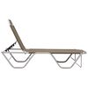 vidaXL Sun Lounger Taupe Aluminum Standard Adjustable Armrests