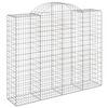 vidaXL Gabion Basket Set of 8 Silver Galvanized Iron Large