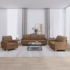 vidaXL Sofa Set Brown Fabric (100% polyester), metal, textilene, plywood