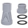 vidaXL Hose Connector Set of 2 Grey Plastic Durable Hose Connector