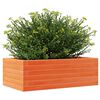 vidaXL Garden Planter Wax Brown Solid Pine Wood 27.6 x 15.7 x 9.1 in