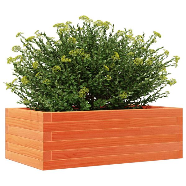 vidaXL Garden Planter Wax Brown Solid Pine Wood 27.6 x 15.7 x 9.1 in