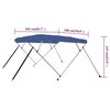 vidaXL 4 Bow Bimini Top Blue 95.7"x70.9"x53.9"