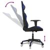 vidaXL Gaming Chair Black and Blue Faux Leather