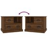 vidaXL Bedside Cabinet Brown Oak Engineered Wood 23.6 x 15.4 x 17.7 in