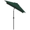 vidaXL Parasol Green Polyester, Steel 78.7 x 118.1 in Foldable Parasol