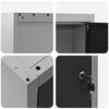 vidaXL Tool Cabinet Black and gray 50 x 20 x 55 cm Powder-coated steel