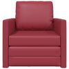 vidaXL Sofa Bed Wine Red 29.13 x 30.31 x 31.89 in Artificial Leather