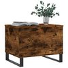 vidaXL Coffee Table Smoked Oak Engineered Wood, Metal Medium Storage