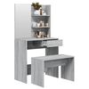 vidaXL Dressing Table Set Grey Sonoma Engineered wood Standard