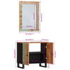 vidaXL Bathroom Furniture Set Mixed Color