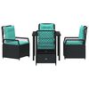 vidaXL Garden Dining Set 5 pcs Black Poly Rattan