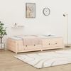 vidaXL Day Bed Natural Pine Solid Pine Wood Twin