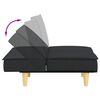 vidaXL Sofa Bed Black Fabric (100% polyester), plywood Standard