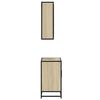 vidaXL Bathroom Furniture Set Sonoma Oak Engineered Wood, Metal Medium