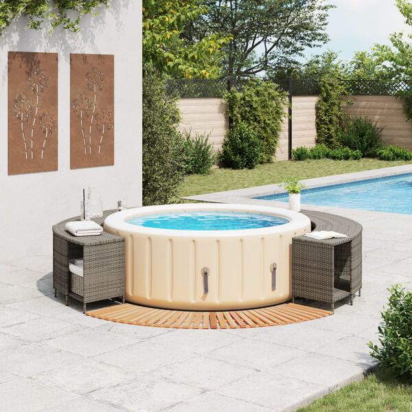 vidaXL Hot Tub Surround Grey