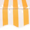 vidaXL Retractable Awning White and Orange Polyester with PU coating, Steel
