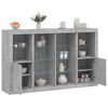 vidaXL Sideboard Set of 3 Concrete grey Engineered wood, Glass Large