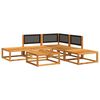 vidaXL Garden Sofa Set Black Solid Acacia wood Large Modular