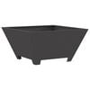 vidaXL Fire Pit Black 23.62 x 23.62 x 11.81 in Steel