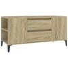 vidaXL TV Cabinet Sonoma Oak Engineered Wood, Metal Medium TV Cabinet