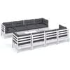 vidaXL Garden Lounge Set White and Anthracite