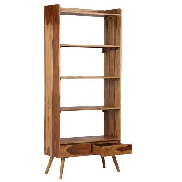 vidaXL Bookshelf Solid Acacia Wood 29.5"x11.8"x66.9"