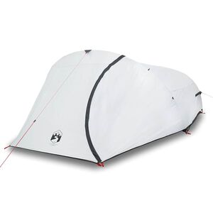 vidaXL Camping Tent Dome 4-Person White Blackout Fabric Waterproof