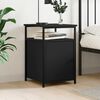 vidaXL Bedside Cabinet Black Engineered wood Compact Adjustable Feet