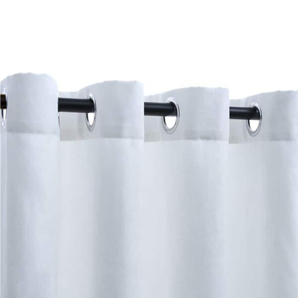 vidaXL Blackout Curtains with Metal Rings 2 pcs Off White 55.1x88.6"