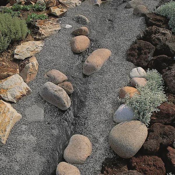 Ubbink Stone Pond Liner Grey PVC coated with fine gravel 16.4x2 ft