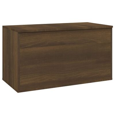 vidaXL Storage Chest Brown Oak 33.1"x16.5"x18.1" Engineered Wood
