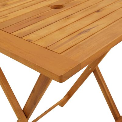 vidaXL Folding Patio Table 23.6"x23.6"x29.5" Solid Acacia Wood