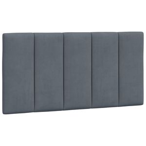 vidaXL Headboard Cushion Dark Grey Velvet (100% polyester) Small