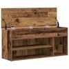 vidaXL Shoe Bench Old Wood Engineered Wood Medium Shoe Storage Bench