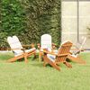 vidaXL Garden Lounge Set Cream white, Natural wood