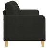 vidaXL 3-seater Sofa Black Fabric (100% polyester), metal, foam