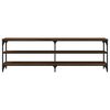 vidaXL TV Cabinet Brown Oak Engineered Wood Long Adjustable Feet