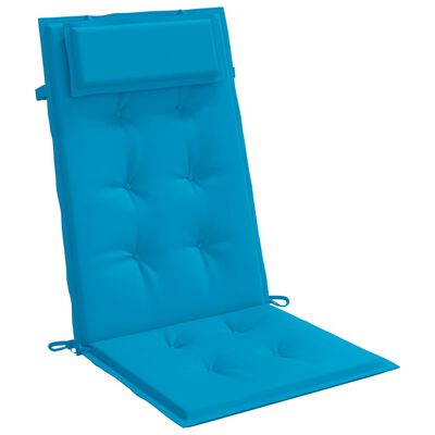 vidaXL Highback Chair Cushions 4 pcs Light Blue Oxford Fabric