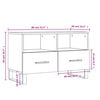 vidaXL TV Cabinet Concrete Grey Engineered Wood Medium TV Cabinet