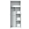 vidaXL Highboard White 27.6"x13.8"x70.9" Engineered Wood