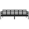 vidaXL Day Bed Black Solid pine wood Twin