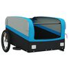 vidaXL Bike Trailer Black and Blue 99.2 lb Iron